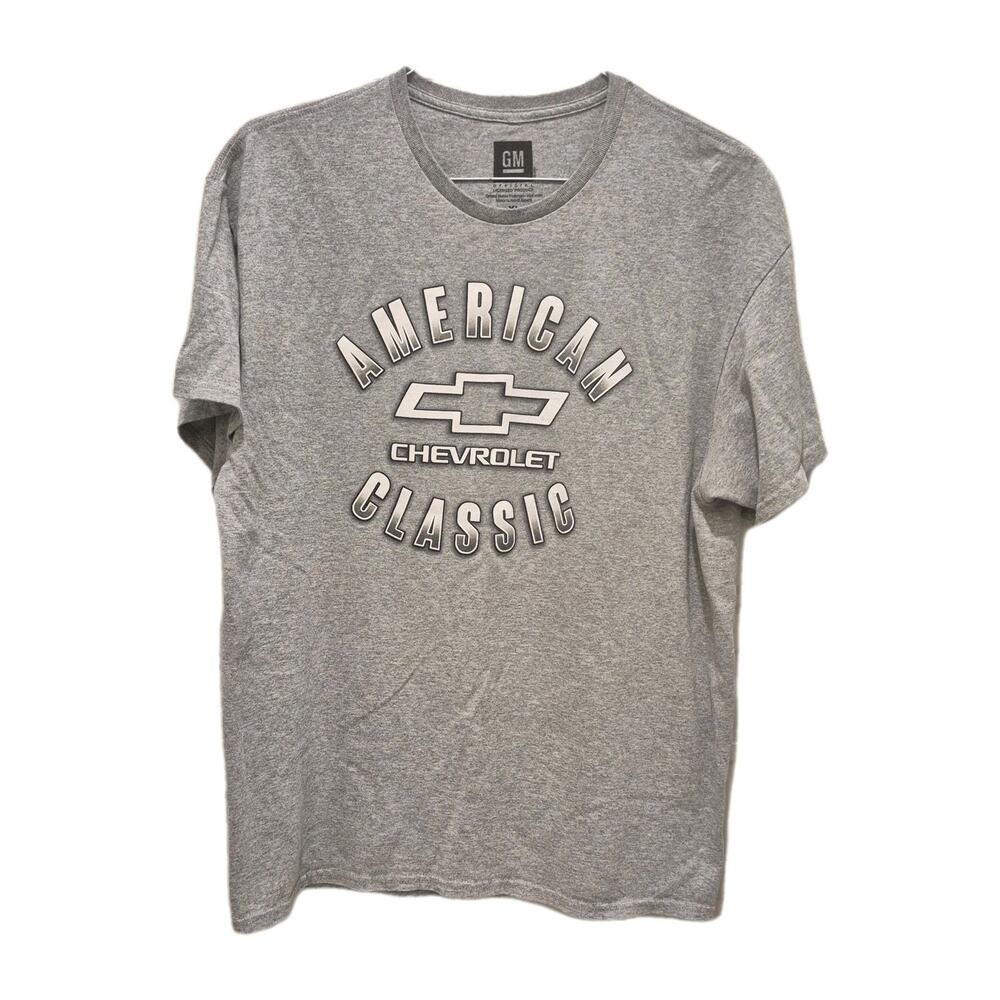 GM Chevrolet American Classic XL T-Shirt Heather Gray Cotton Blend
